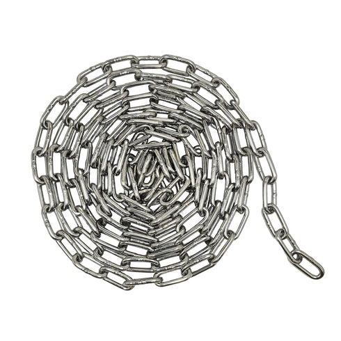 SUS304 Stainless Steel Chain Link, Light Duty Utility Chain for Home Outdoor Camping, 9.8ft Length, 0.12 inches