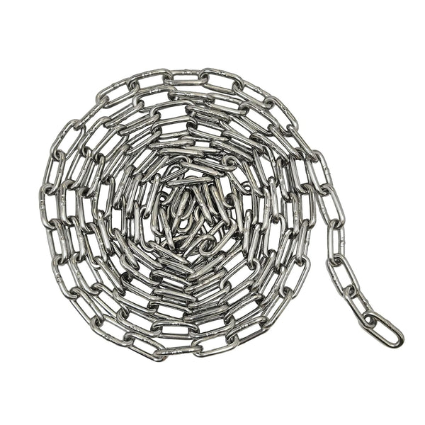 SUS304 Stainless Steel Chain Link, Light Duty Utility Chain for Home Outdoor Camping, 9.8ft Length, 0.12 inches