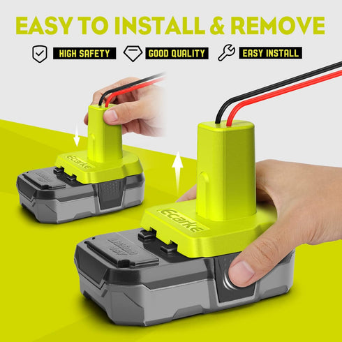 Ecarke Power Wheels Adaptor for Ryobi 18V One+ P108 P107 P102 Battery Dock Connector for RC Toy & Car