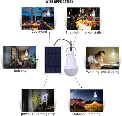 Bulb (S1500) Solar Light Portable Rechargeable Solar Lamp for Indoor Outdoor Lights Emergency Fishing Camping Chicken