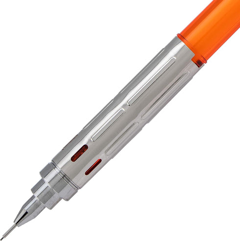 Pentel Arts GraphGear 300 Mechanical Pencil (0.3mm) Extra-fine Line, Orange Barrel with Small Block Eraser + 1 Lead Tube