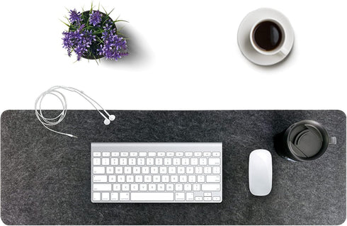 Desk(36x12Inches) Felt Desk Mat | Computer Mat for | Large Felt Mouse Pad and Keyboard Mat | Desk Protector for Office