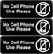 Excello Global Products No Cell Phone Use Sign, Informative Plastic Sign for Business Office, Pack of 3