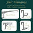 'Just Hanging' Pegboard Hook Packs for IKEA SKADIS Pegboard, Display Hook Accessory (Glossy White, 16pk)
