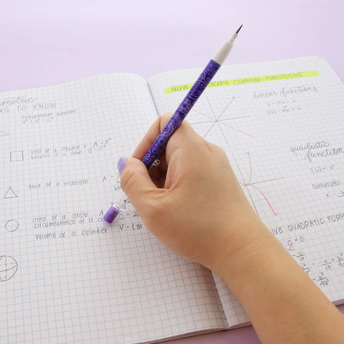 BAZIC Multi Point Pencil Paisley with Latex Free Eraser, Non-Sharpening Multipoint Pencils Smooth Write
