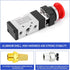 TAILONZ PNEUMATIC 1/4”NPT Push Button 5 Way 2 Position Automatic Reset Pneumatic Control Mechanical Valve