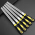 8'' Flat Hand Metal File, Ergonomic Rubberized Handle, High Carbon Steel for Trimming, Removing, Sharpening