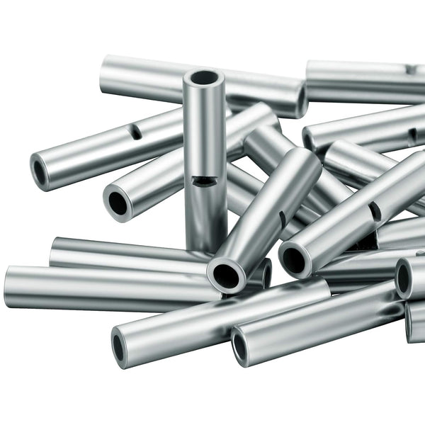 150 Pieces Non Insulated Butt Connectors, 22-16 Gauge Electrical Wire Seamless Uninsulated Crimp Ferrule Terminals
