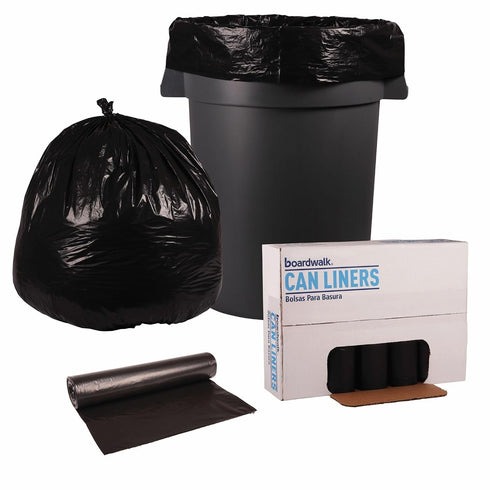 Boardwalk Recycled Low-Density Polyethylene Can Liners, 45 gal, 1.2 mil, 40" x