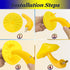 ESUPPORT 50000h) Mushroom-Shaped Energy Saving Sensor LED Night Light with Plug Yellow(Average Life Expectancy