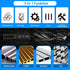 6 Packs Combination Drill & Taps Bit Set, Screw Tapping in SAE Size with Anti-rust Black Coating, 1/4” Hex Shank