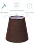 Bulb 5.51X5.51X5.11In Totority Cloth Lamp Shade Coffee Lamp Cover Handmade Decorative Lighting Accessory for Table