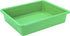 Storex Letter Size Flat Storage Tray, Organizer Bin with Non-Snap Lid, Green, 5-Pack