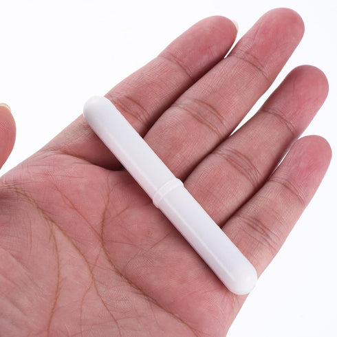MECCANIXITY Magnetic Stirrer Mixer Stir Bar Rod 80mm x 10mm Ring Shape PTFE Coating Magnet White, 2 Pcs