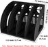 SAYEEC Sturdy Magazine Holder 4 Compartments Plastic Desktop File Organizer File Dividers Office Organizer Storage Document Magaizne Rack Display Box (Black) by SAYEEC
