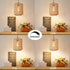 15ft Dimmable Plug in Pendant Light, Rattan Hanging Lights with Plug in Cord Cord, Hand Woven Wicker Lampshade Hanging