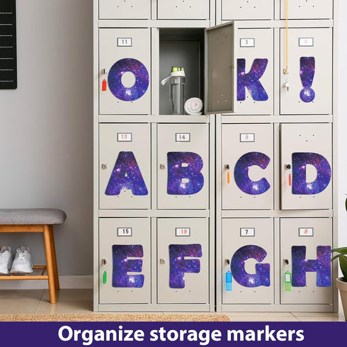 Qyeahkj 150 PCS Large 7" Font Outer Space Themed Bulletin Board Letters Combo Set for Classroom Starry Sky Decoration