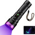 20W 365nm UV Flashlight Rechargeable,5000mAh Black Light Flashlight,Powerful Ultraviolet Blacklight,UV Lamp for
