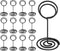 Seimneire 12 Pcs 3.35 Inch Black Table Number Holders, Metal Sign Holder Wire