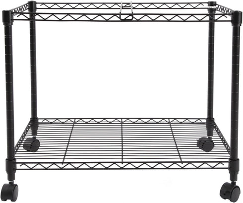Finnhomy Premium 1-Tier Metal Rolling File Cart for Letter and Legal Size Folders, Black