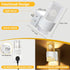 2pcs Dimmable Night Lights Plug Into Wall with Planet, LED Night Light Dusk to Dawn Sensor with Warm Lighting Auto