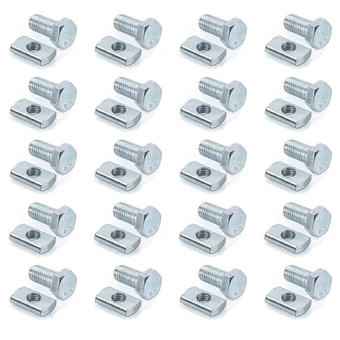 20 Pack P3010 Channel Nut and 1/2" x 15/16" Bolt for 1-5/8" Strut Channel Steel Screws