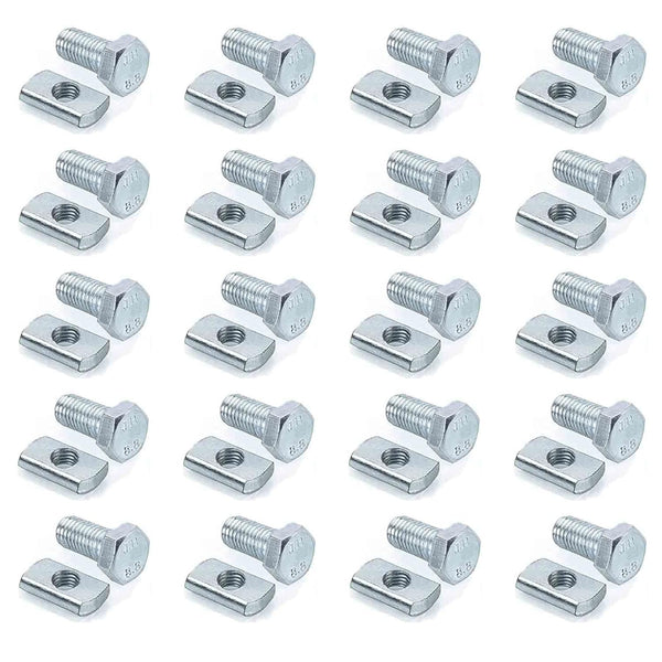 20 Pack P3010 Channel Nut and 1/2" x 15/16" Bolt for 1-5/8" Strut Channel Steel Screws