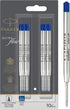 Parker Ballpoint Pen Refills, Medium Point, Blue QUINKflow Ink, 10 Count Compatible with Parker Pens