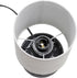 LT1170-BLK 12.4" Simple Designs Chic Glow Rounded Marble Inspired Concrete Table Lamp with Fabric Shade, Bedroom