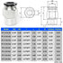 TAILONZ PNEUMATIC Male Straight Push to Connect Fittings - 3/8 Inch Tube OD x 3/8 Inch NPT Thread, Pack of 10