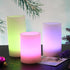 3 Pack CANDLE CHOICE Battery Operated Color Changing Flameless Candles with Remote Timer Real Wax Realistic Flickering