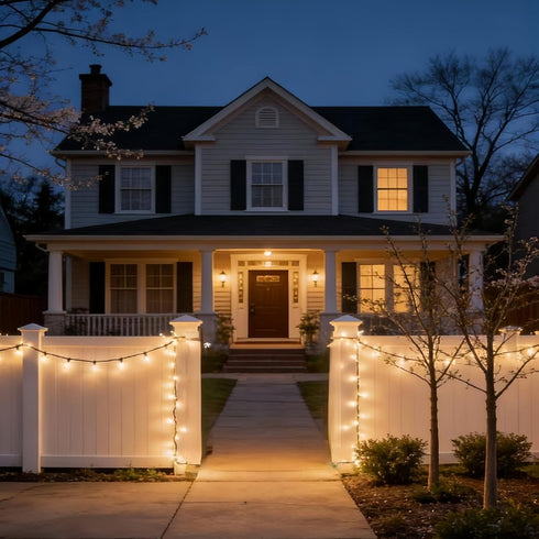 150 Commercial 50 LUCKY SHINE LED Warm White Christmas Lights, UL Certified and Grade Green Wire String Lights Ft
