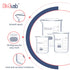 Glass Beaker Set, Low Form Graduated 3.3 Borosilicate Glass Beakers, Vol. 50, 100, 250mL for Lab