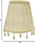 CSO-1035-5BG 3 5 4.5, Royal Designs, Inc. Beaded Ruche Pleat Empire Chandelier Shade with Designer Trim, x x Beige