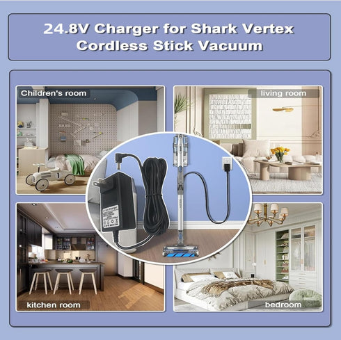 24.8V Charger for Shark Rocket Pro Cordless Vacuum Cleaner DK33-248080H, Indoor Handheld Vacuum Cleaner