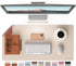 RENMTURE Double-Sided Faux Leather Desk Mat, Large Mouse Pad for Home and Office, Beige/Brown (32"x16")