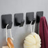 Taozun Adhesive Hooks 8 Packs, Black Wall Hooks for Hanging Coat/Towel in Bathroom