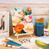 54 Pack Set 8 10 Inch Canvas with Easel x Canvas Boards with Wooden Easels, Paint Brushes Canvas Panel Painting Kit