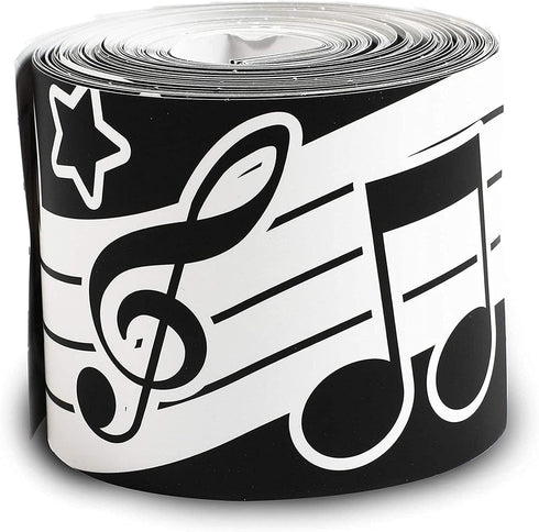Bulletin Board Borders for Classroom, Musical Designs (6 Designs, 78 Pieces)