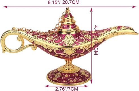 LIABI Legend Aladdin Lamp Magic Genie Wishing Light, Classic Arabian Nights Costume Props Lamp Table Decor for Home