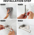 YIGII Self Adhesive Toilet Paper Holder, Bathroom Toilet Paper Holder Stand, Stainless Steel Brushed