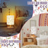 VIHOSE Wildflower Kids Table Lamp for Bedroom Kids Bedside Lamp with Linen Wooden Nightstand Cartoon Nursery Lampshade