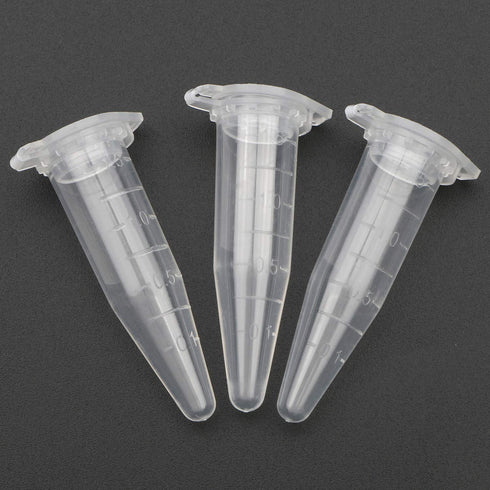 100 Pcs Centrifuge Tubes 1.5 ml Clear Plastic Test Tube Vials with Caps for Lab Small Sample Bottles