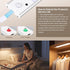 4 Pack, Closet 3 Counter Under Cabinet Lighting Wireless Motion Sensor LED Light with Remote, USB-C Rechargeable, Color