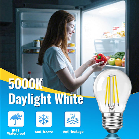 Blakapoo G45 Bulb 4W (40 5000K Bulb, E26 Bulbs Non-Dimmable, 2 Pack LED Edison Filament Watt Equivalent), Daylight LED