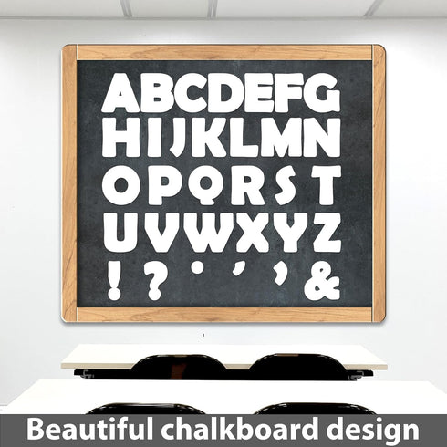 Qyeahkj 150 PCS Large 7" Font Bulletin Board Letters and Punctuation Cutouts, Pure White Border Decoration