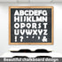 Qyeahkj 150 PCS Large 7" Font Bulletin Board Letters and Punctuation Cutouts, Pure White Border Decoration