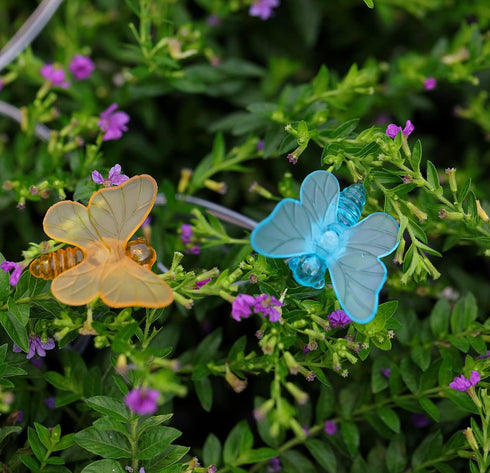 16 32 WSgift Solar Butterfly String Lights, Ft Warm White LED Outdoor Waterproof Butterfly Fairy String Lights