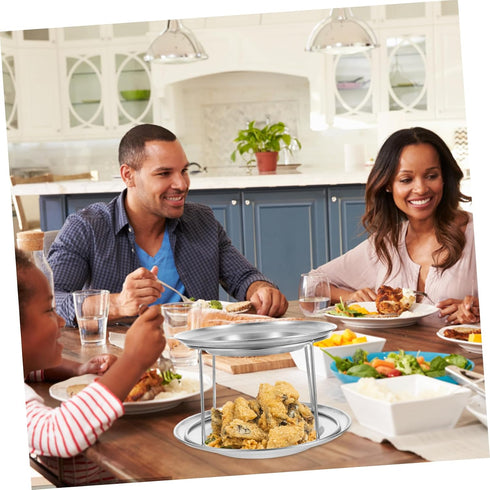 Stainless Steel Double Layer Seafood Serving Tower - Perfect for Parties