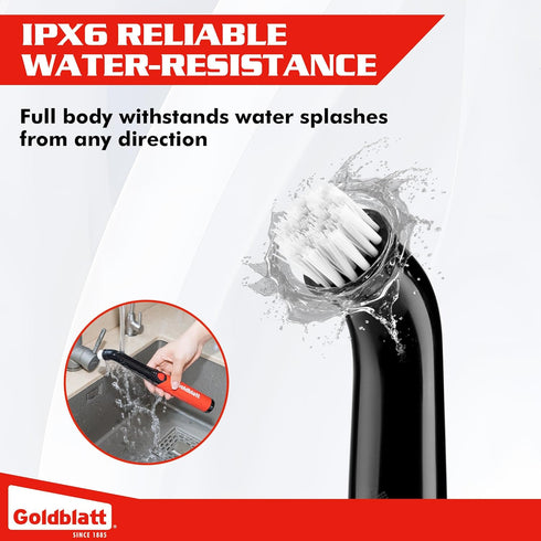 18-Piece Goldblatt Cordless Electric Spin Scrubber Kit, Power Scrubber with Battery Indicator Light, Waterproof
